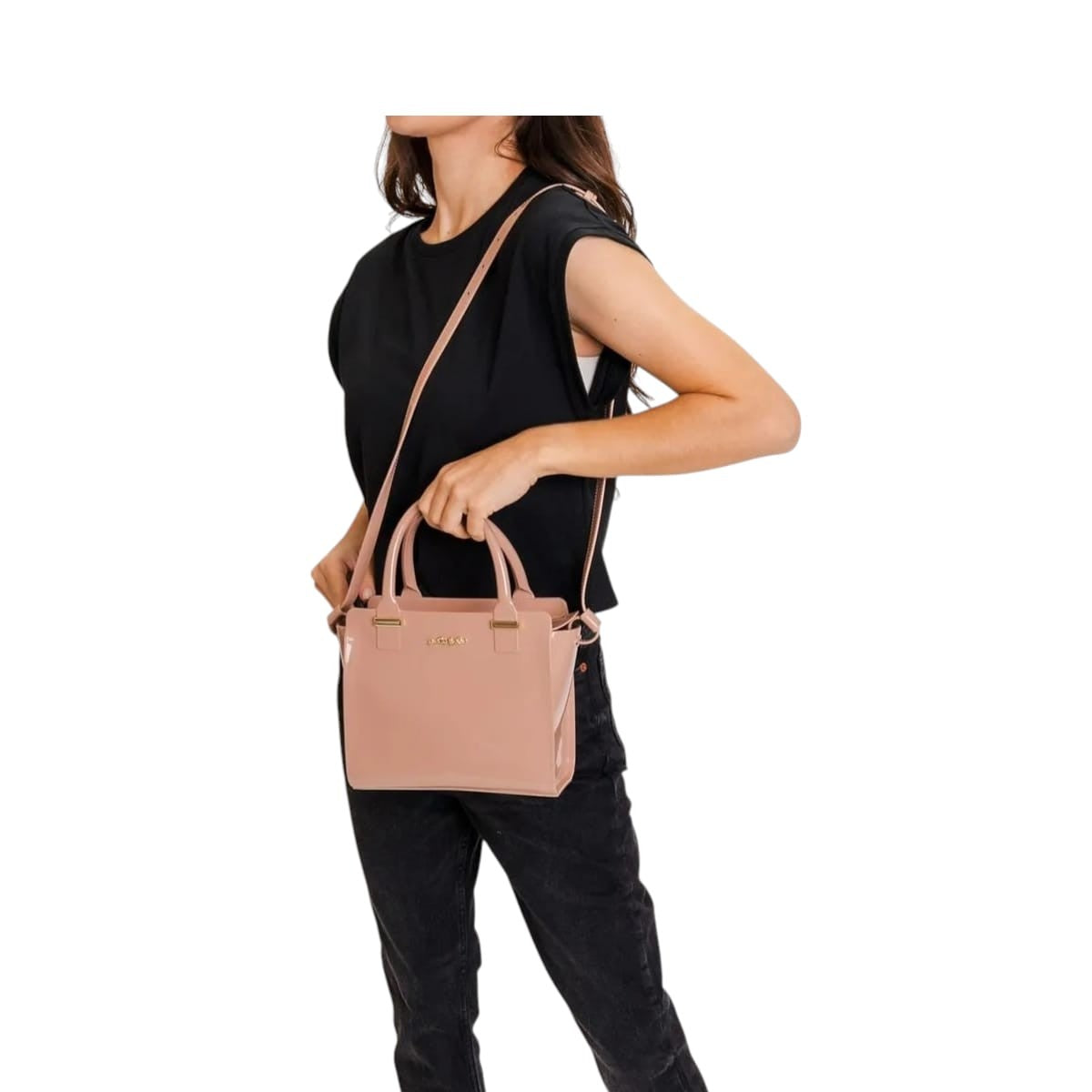 Bolsa Petite Jolie Love Média Alça Mão Tiracolo 5214 Avelã