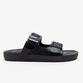 Sandália Masculina de Couro Democrata Easy Weekend - Preto