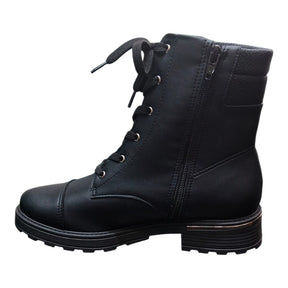 Bota Cano Curto Piccadilly Maxi Anabela Médio - Preto